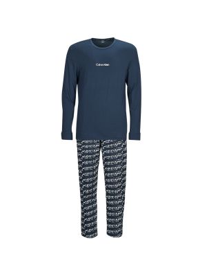 Pijamale Calvin Klein Jeans albastru