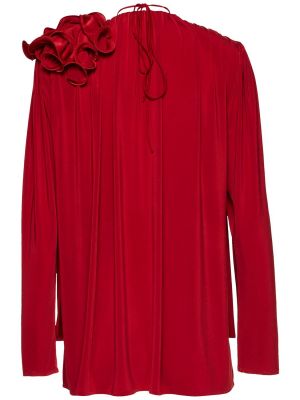 Jersey v-nyakú fűzős ing Magda Butrym piros