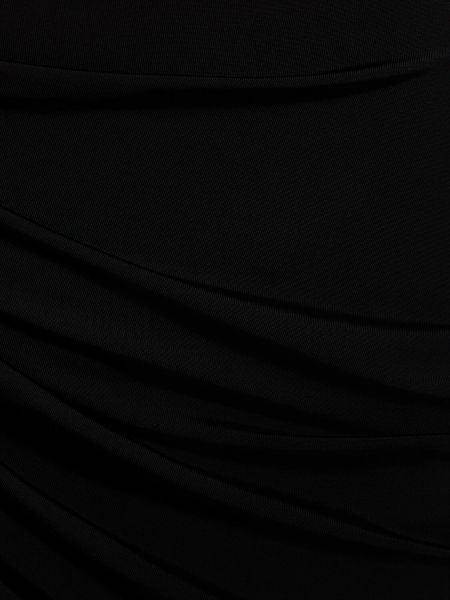 Мини рокля от джърси с драперии Magda Butrym черно