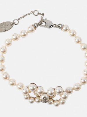Zapestnica z perlami Vivienne Westwood bela