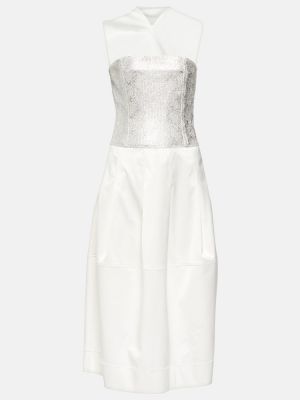 Миди рокля Jacques Wei бяло
