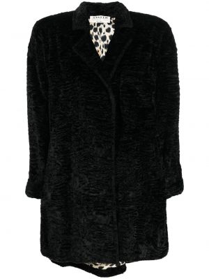 Palton de blană cu nasturi A.n.g.e.l.o. Vintage Cult negru