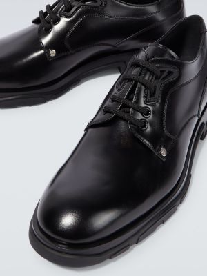 Usnjene brogue čevlji Alexander Mcqueen črna