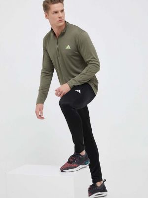 Bluza z nadrukiem Adidas Performance zielona