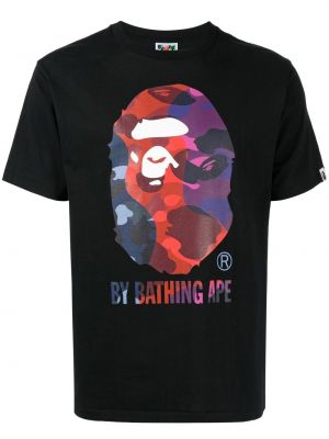 Bombažna majica s potiskom A Bathing Ape® črna