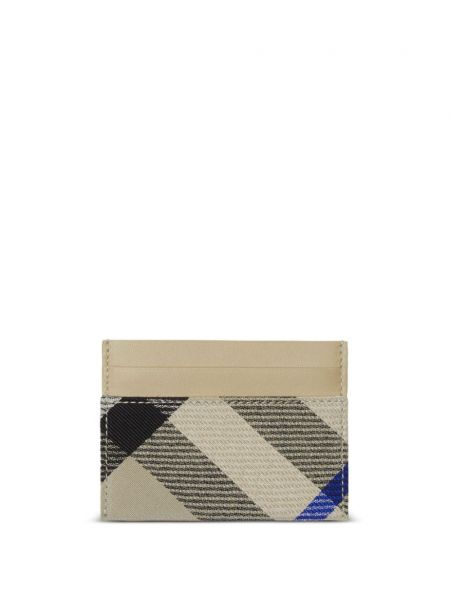 Usnjena denarnica s karirastim vzorcem Burberry