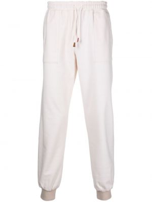 Памучни спортни панталони Eleventy бяло