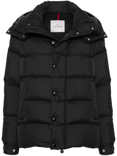 Kapitone ceket Moncler siyah