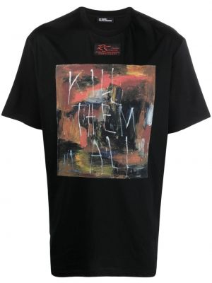 T-krekls ar apdruku Raf Simons melns