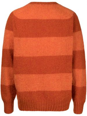 Pull à rayures en tricot Ymc orange