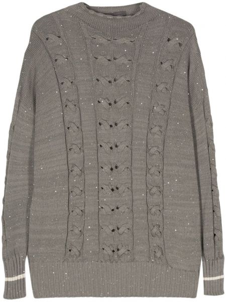 Džemper sa šljokicama Lorena Antoniazzi siva
