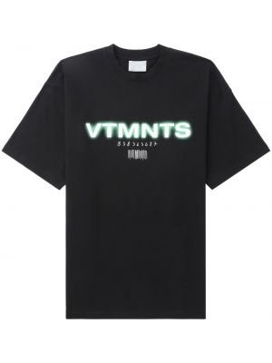 Памучна тениска с принт Vtmnts