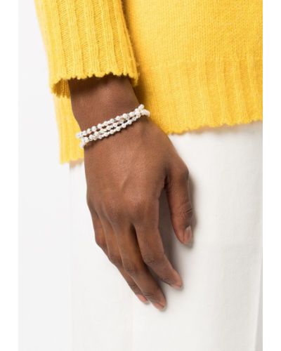 Bracelet avec perles Nialaya Jewelry blanc