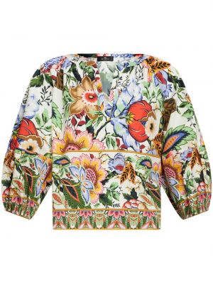 Pamučna bluza s cvjetnim printom s printom Etro