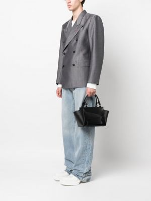 Asymmetrische leder shopper handtasche Maison Margiela schwarz