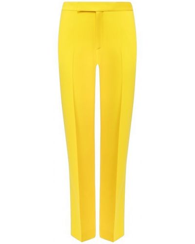 Шерстяные брюки со стрелками Ralph Lauren желтые