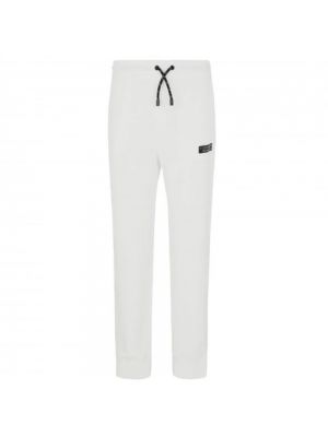 Spodnie sportowe bawełniane Armani Exchange białe
