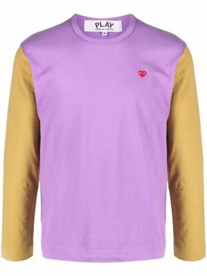 T-shirt brodé Comme Des Garçons Play violet