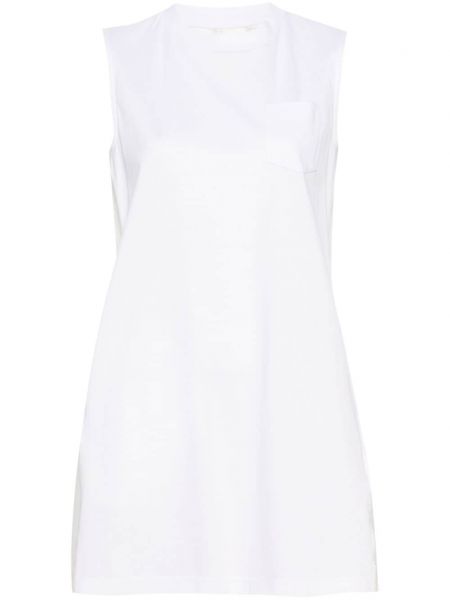 Φόρεμα σε στυλ πουκάμισο Sacai λευκό