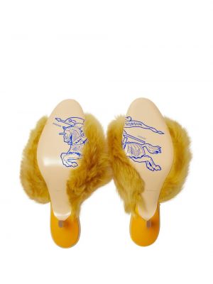 Sandales à bouts ronds Burberry jaune