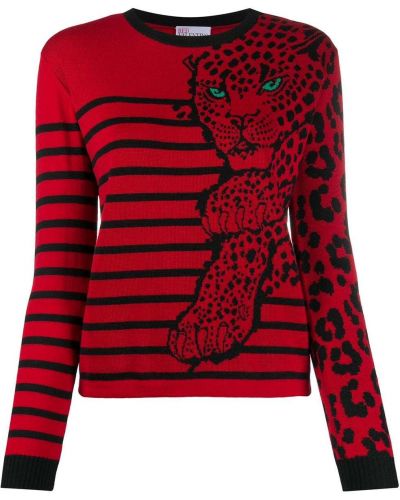 Jersey leopardo de tela jersey Red Valentino rojo