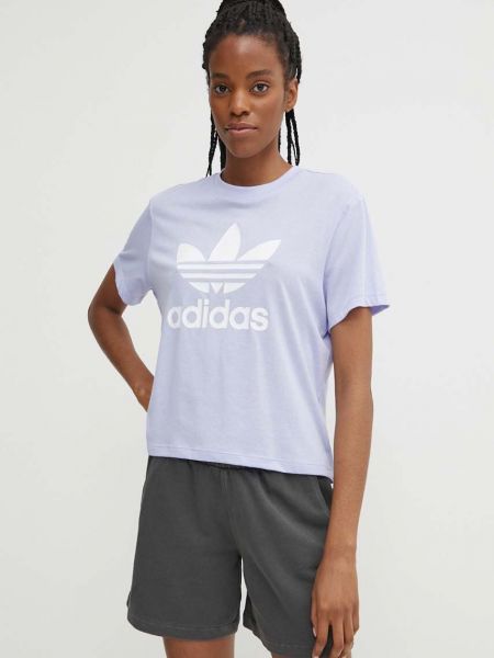 Majica kratki rukavi Adidas Originals ljubičasta