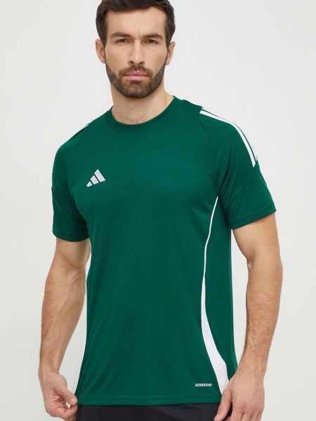 Tričko s aplikacemi Adidas Performance zelené