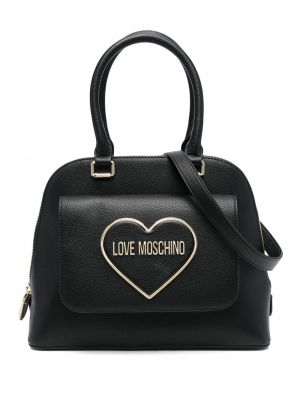 Hjertemønster shoppingbag Love Moschino svart