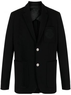 Bavlněné sako s výšivkou Versace černé
