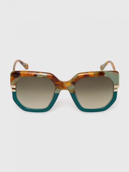 Зеленые очки солнцезащитные Chloé