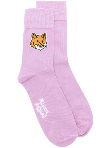 Ponožky Maison Kitsuné fialové