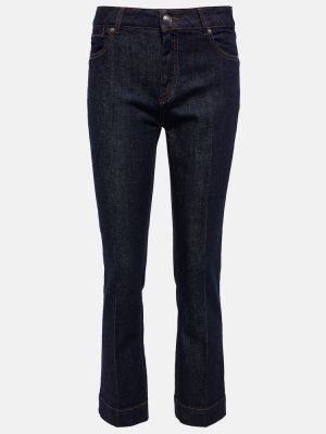 Zvonové džíny s nízkým pasem Sportmax modré
