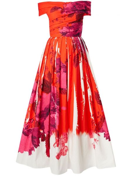 Koktel haljina s cvjetnim printom s printom Erdem
