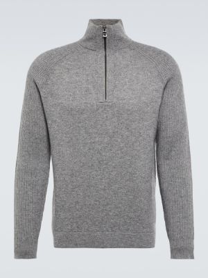 Кашмирен вълнен пуловер Bogner сиво