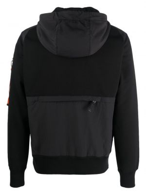 Kokvilnas kapučdžemperis ar apdruku Parajumpers melns