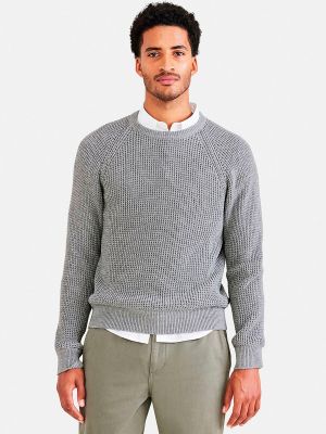 Jersey de algodón de tela jersey de cuello redondo Dockers gris