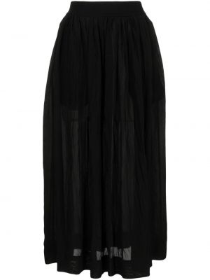 Plisovaná tylová dlhá sukňa Uma Wang čierna