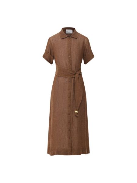 Льняное платье Lisa Marie Fernandez, коричневое