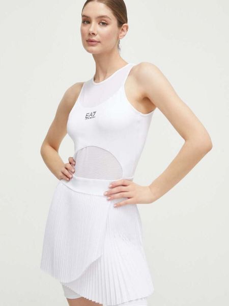 Mini šaty Ea7 Emporio Armani bílé