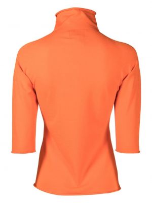 Pull en tricot à col montant Christian Wijnants orange