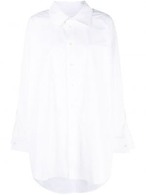 Sukienka długa zapinane na guziki bawełniane klasyczne Alexander Wang - biały