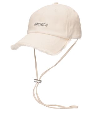 Памучна шапка Jacquemus бяло