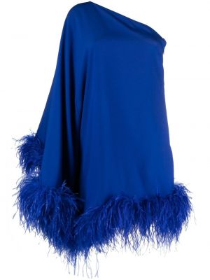 Vakarinė suknelė su plunksnomis Taller Marmo mėlyna