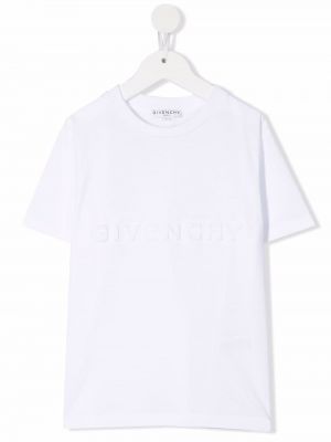 Jersey brodert t-skjorte for jenter Givenchy Kids hvit