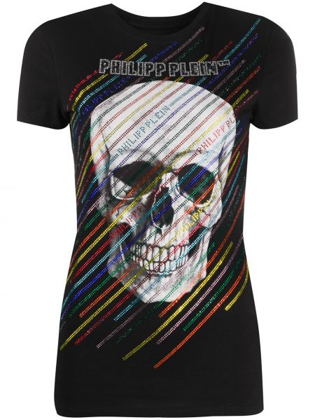 Camiseta con estampado Philipp Plein negro