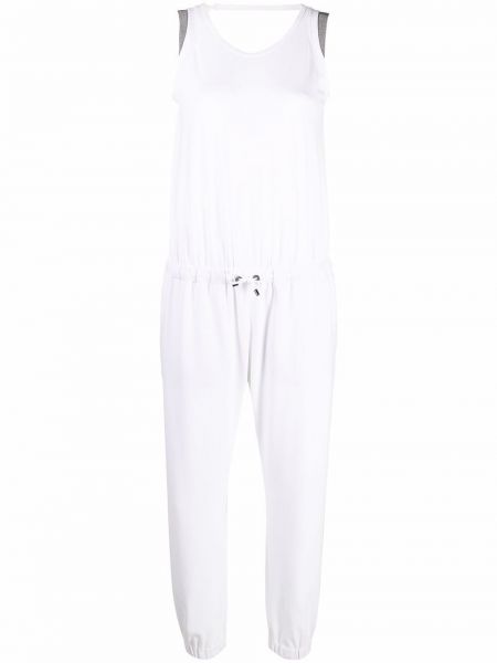 Ermeløs jumpsuit Brunello Cucinelli hvit