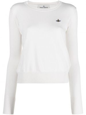 Bombažni pulover iz kašmirja Vivienne Westwood bela