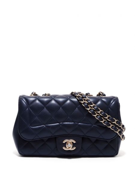 Prošivena torba za preko ramena Chanel Pre-owned plava