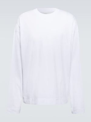 Βαμβακερή μπλούζα από ζέρσεϋ Dries Van Noten λευκό
