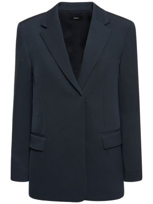 Slim fit jakna Theory modra